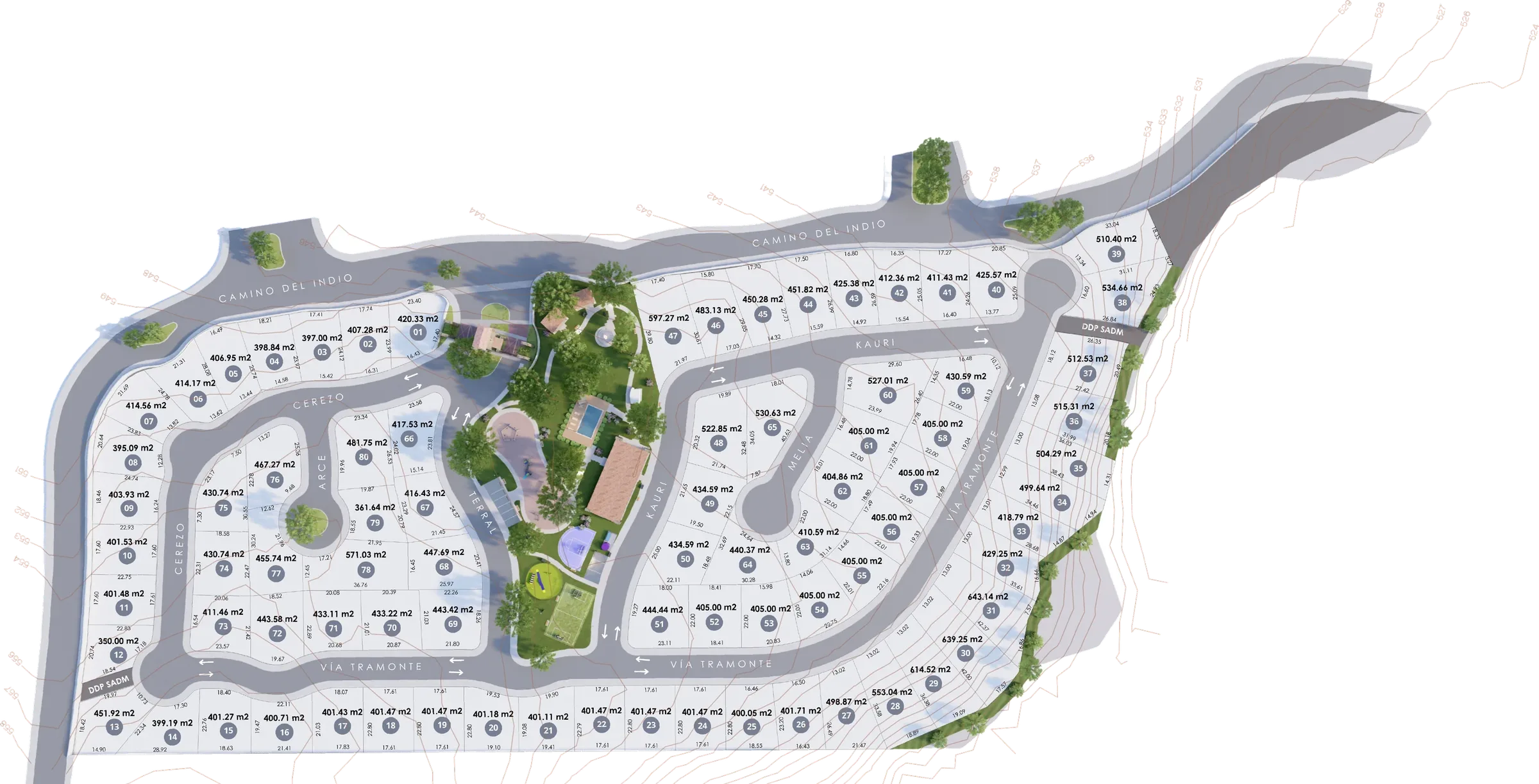 Plan maestro de Alborea Tramonte